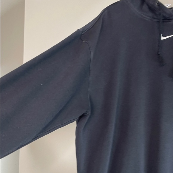 Nike Classic Mini Swoosh Oversized Black Hoodie Embroidered Logo Pullover Size M - Picture 5 of 11